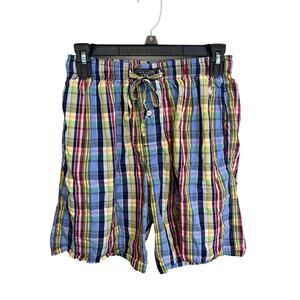 Polo Ralph Lauren Plaid Elastic Waist Boxer Shorts Summer Casual Small
